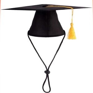 Pet graduation cap w/ gold tassel